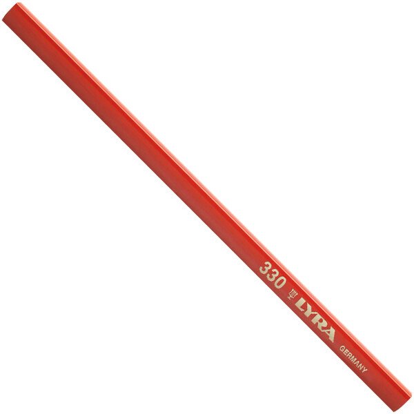 Crayon charpentier rouge ovale 30cm